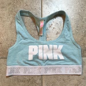 Light Blue PINK Sports Bra